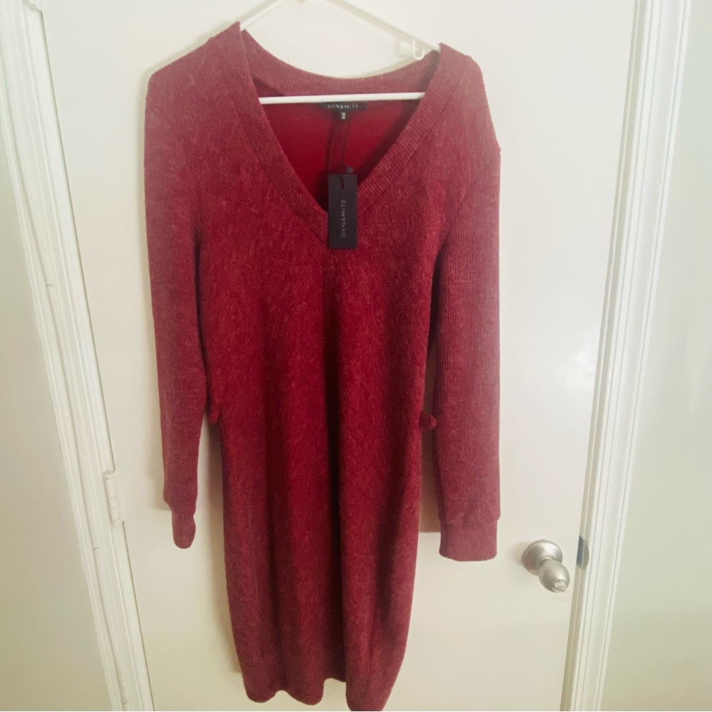 Burgundy Sweater Dress